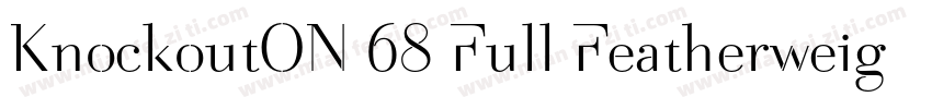KnockoutON 68 Full Featherweight字体转换